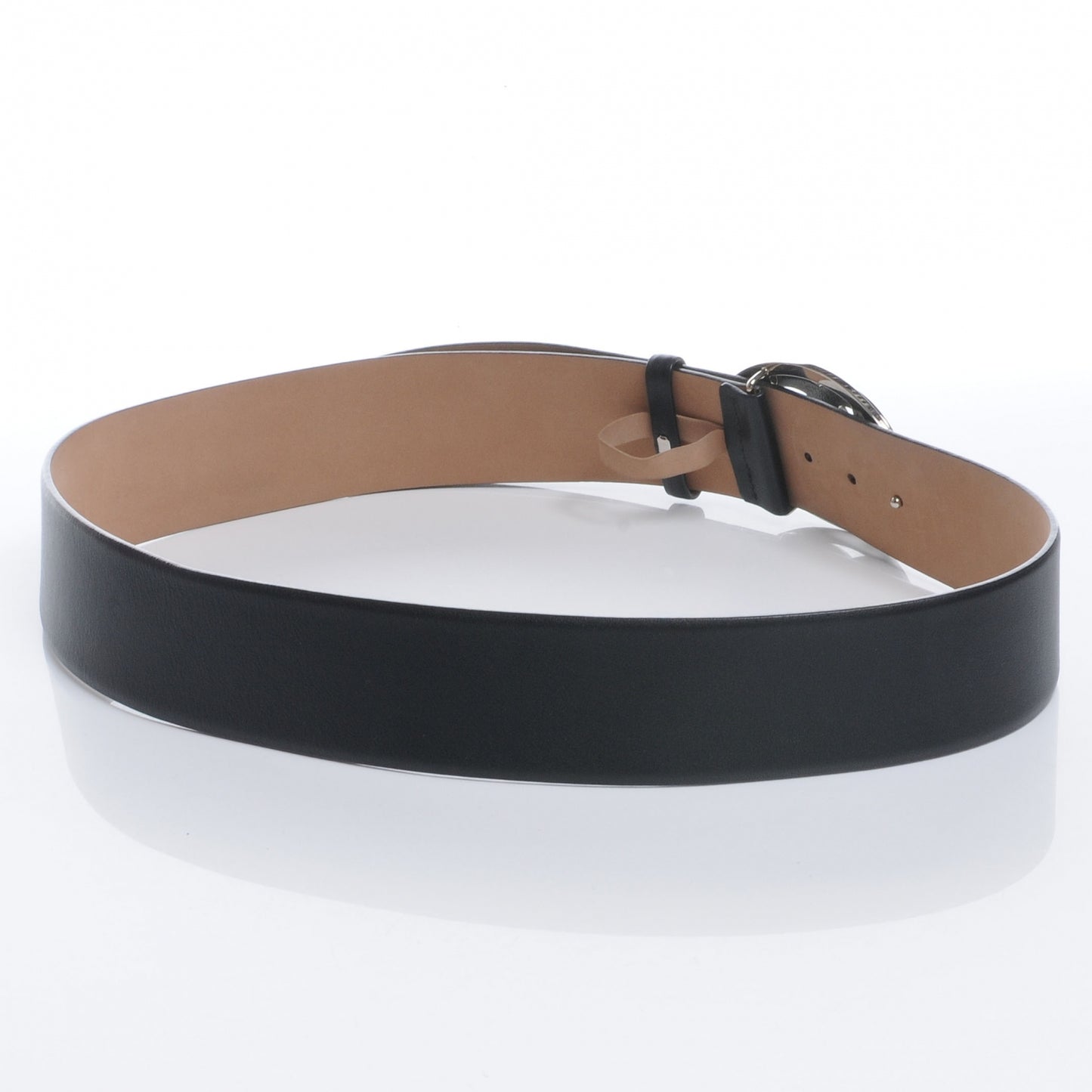 Leather CC Buckle Belt 95 38 Black