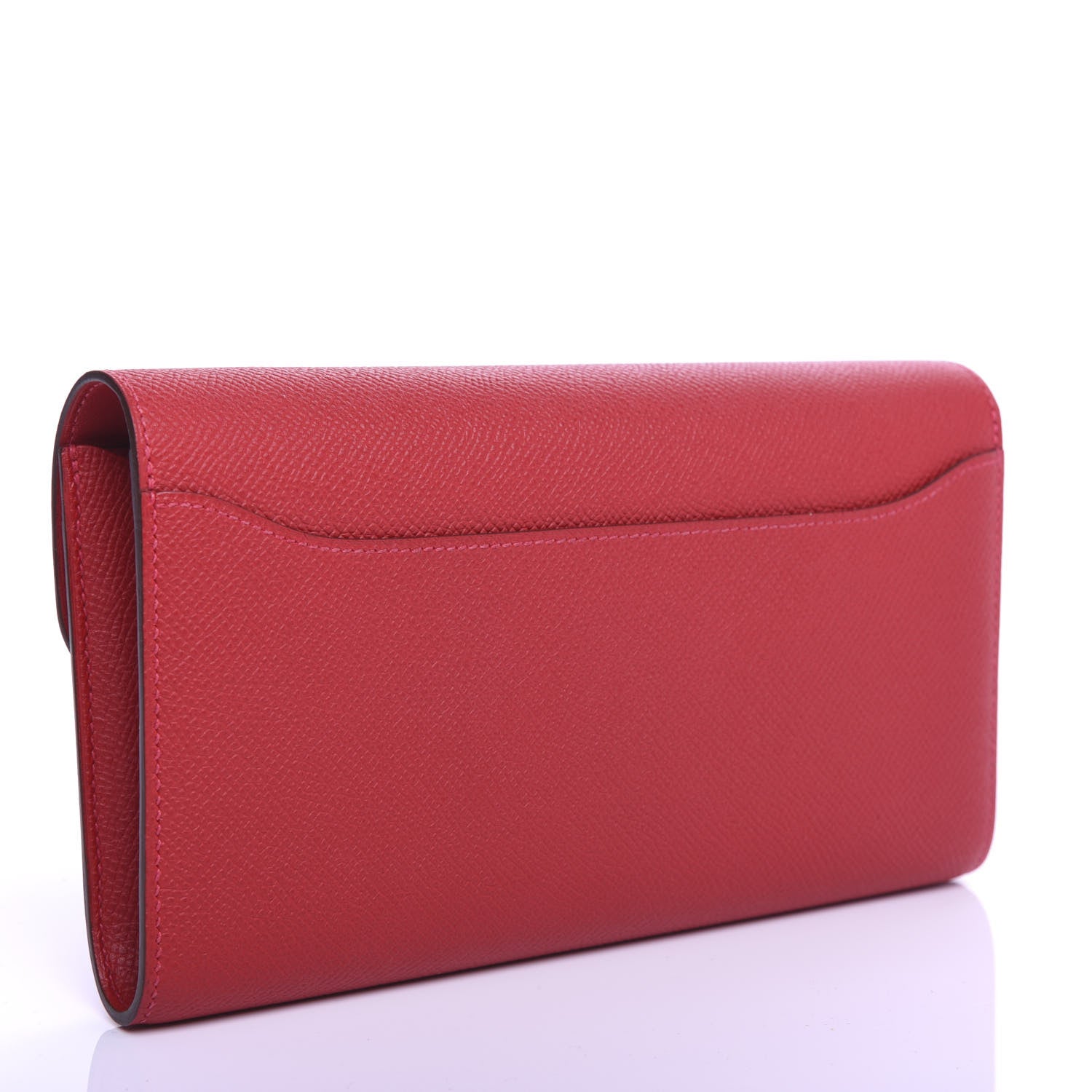 Hermes Epsom Constance Long Wallet Rouge Casaque 3 of 7