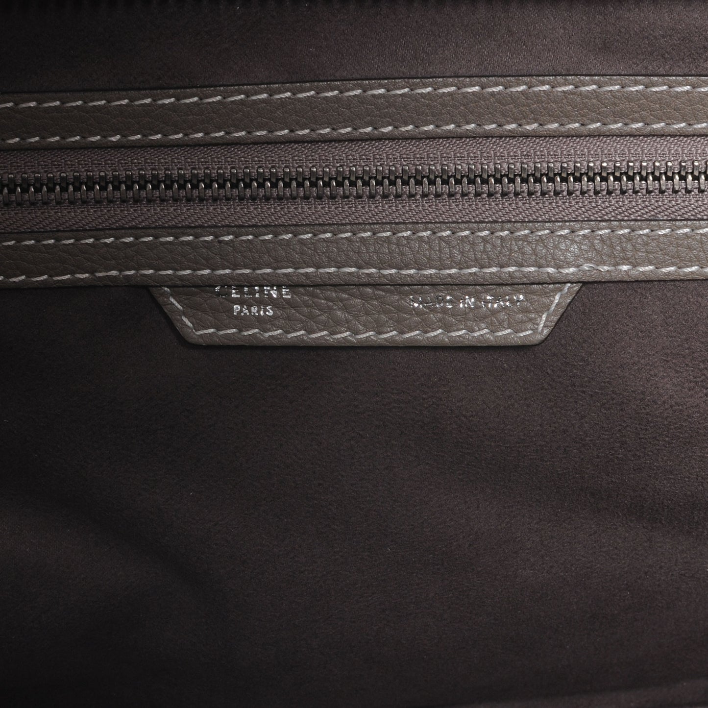 Drummed Calfskin Mini Luggage Bag Souris