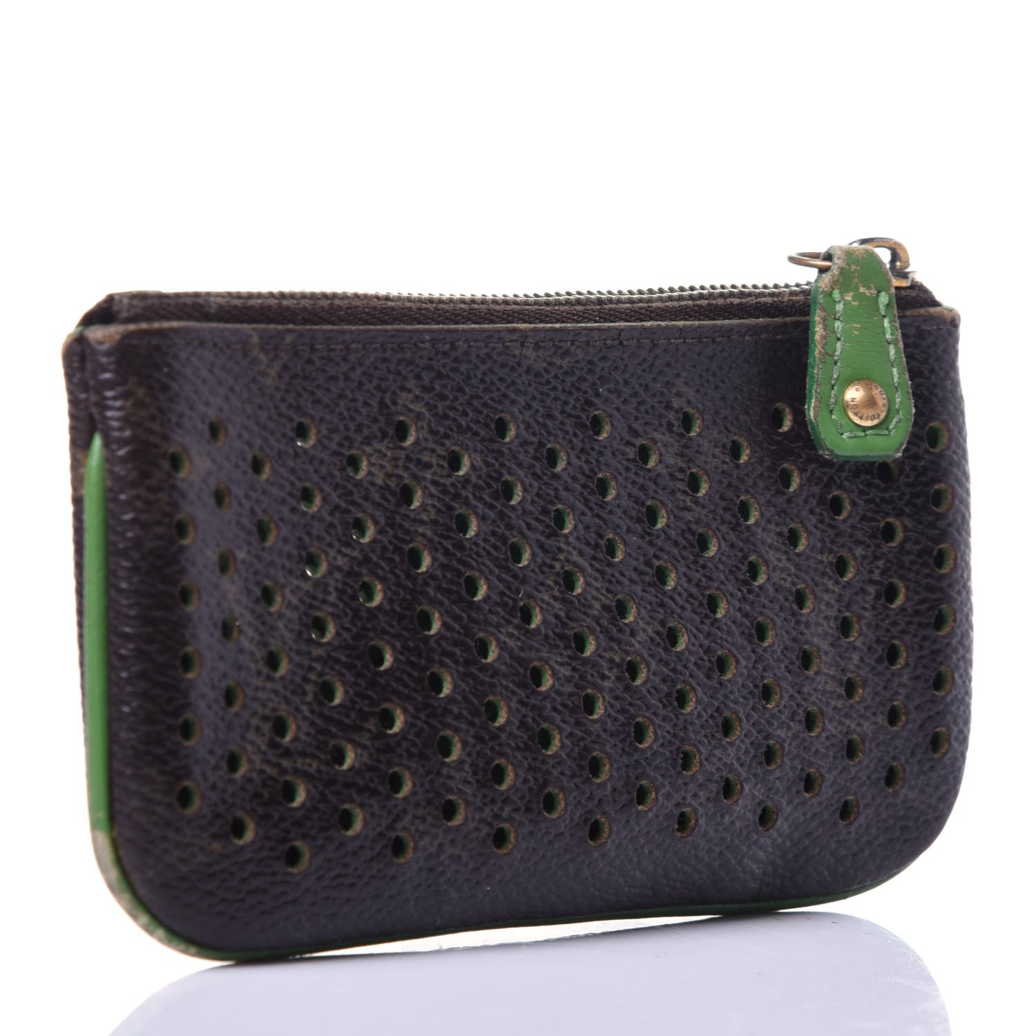 Louis Vuitton Monogram Perforated Key Pouch Green 3 of 10