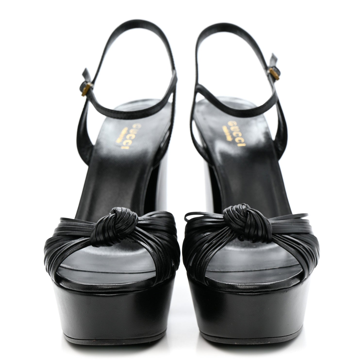 Gucci Malaga Kid Allie Platform Sandals 37 Black 3 of 13