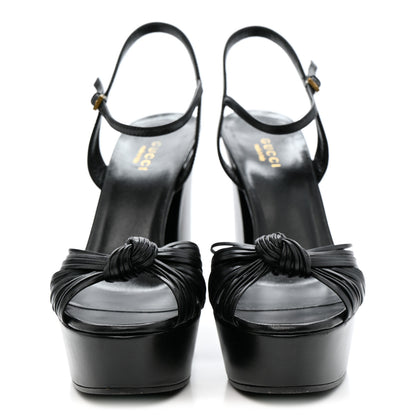 Gucci Malaga Kid Allie Platform Sandals 37 Black 3 of 13