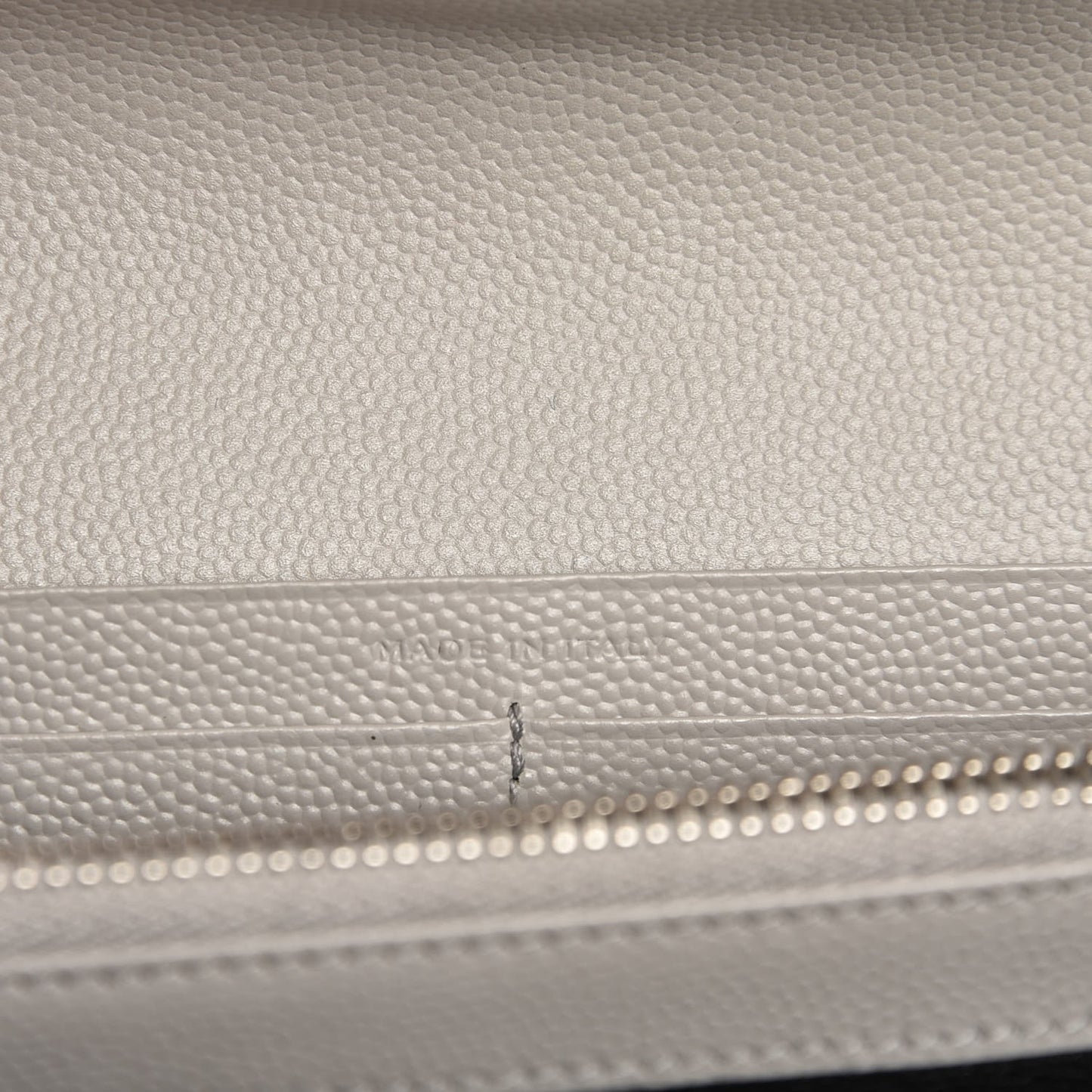 Grain De Poudre Matelasse Monogram Flap Wallet Light Grey
