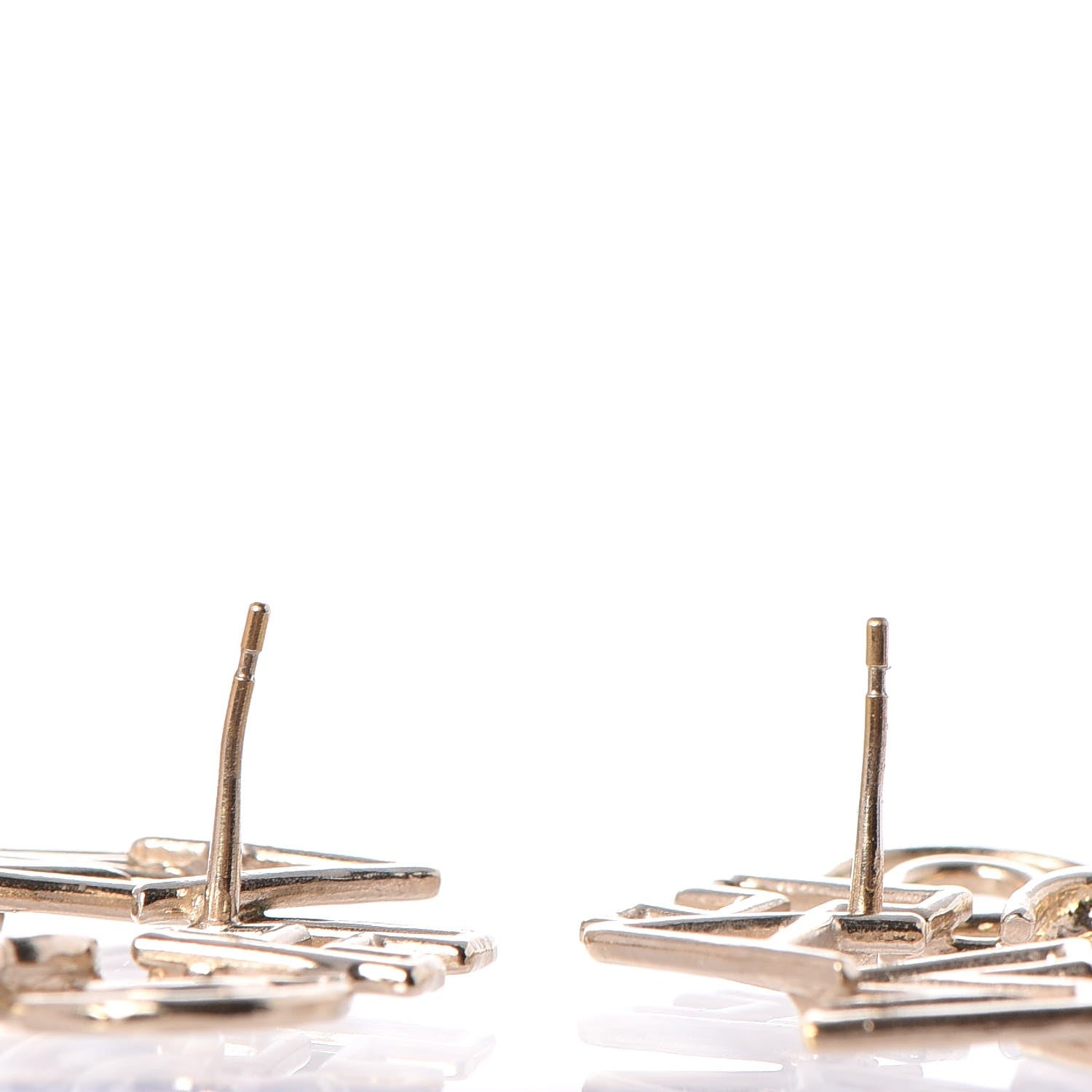 Chanel CC Logo Earrings Gold 4 of 6