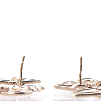 Chanel CC Logo Earrings Gold 4 of 6