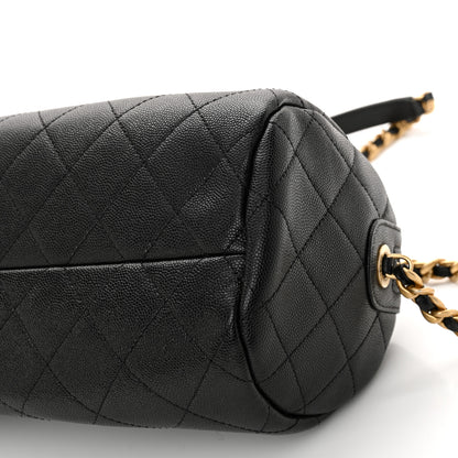 Chanel Caviar Quilted Fashion Therapy Bowling Bag Black 10 of 10
