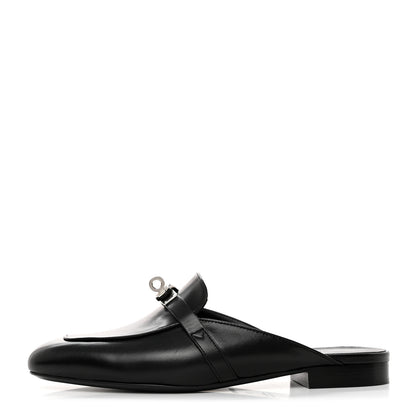 Hermes Goatskin Oz Mules 39 Black 1 of 9