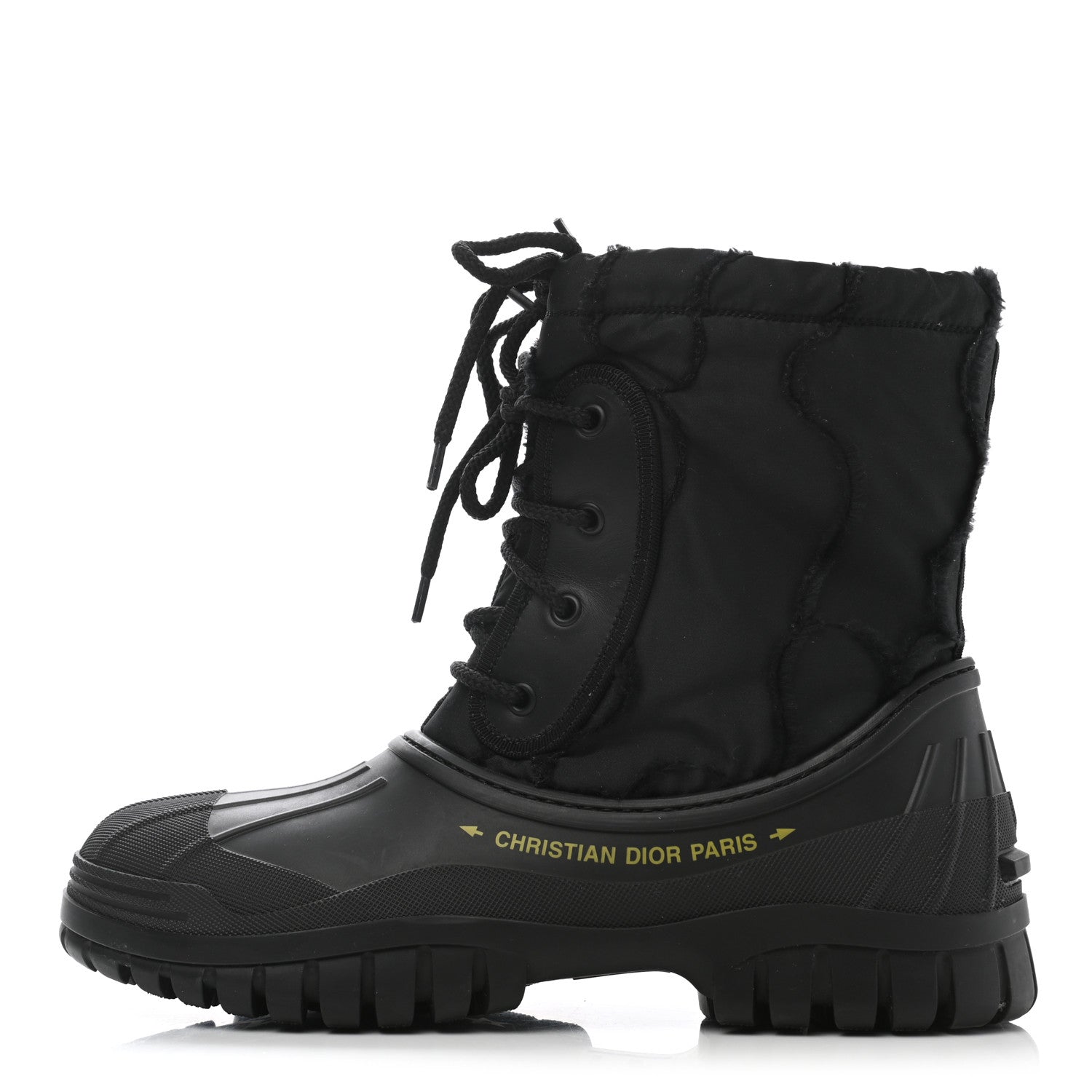 Christian Dior Rubber Nylon D-Venture 40 Boots Black 1 of 8