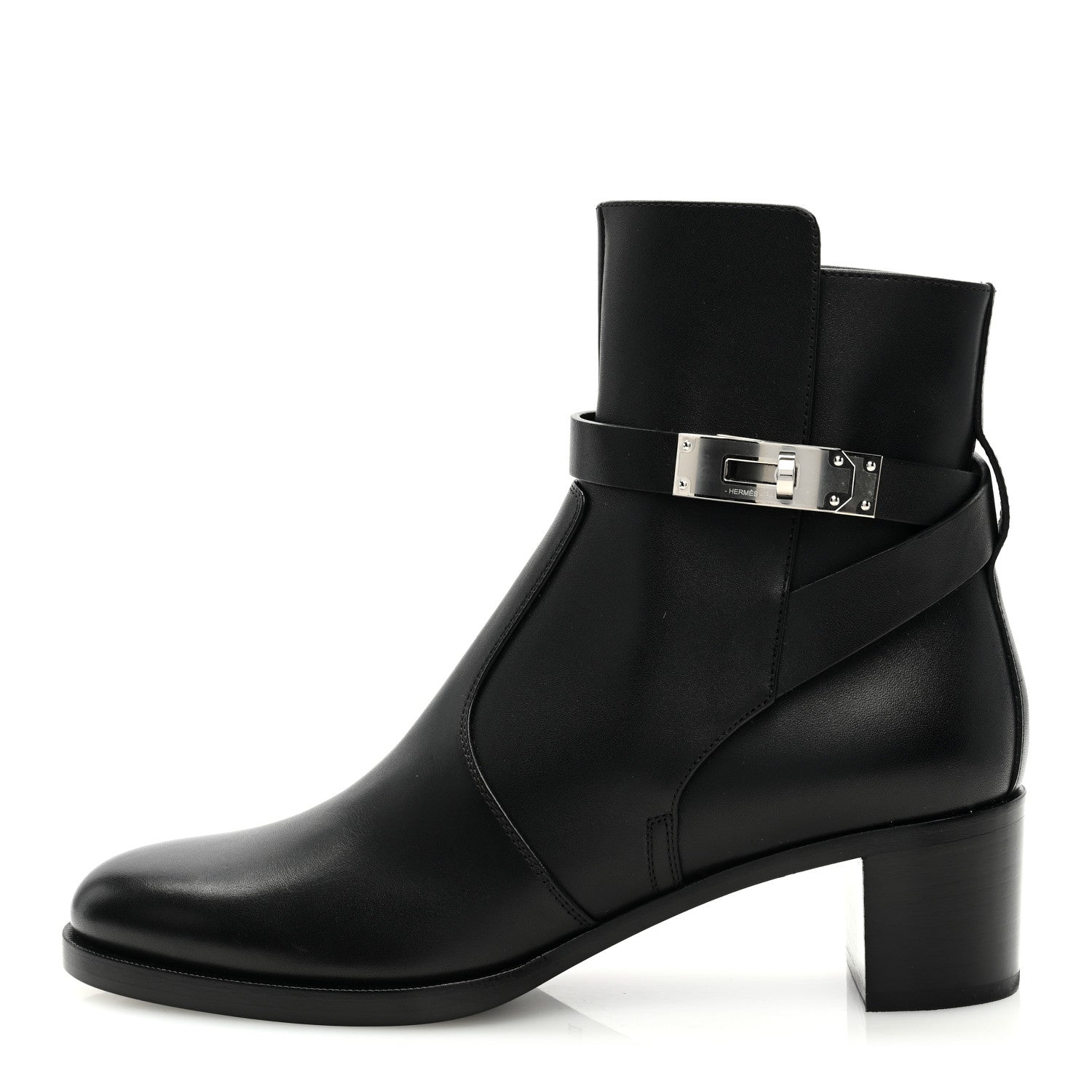 Hermes Calfskin Neo Ankle Boots 37.5 Black 1 of 8