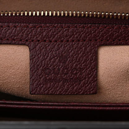 Gucci Textured Calfskin Web Medium Ophidia Chain Shoulder Bag Vintage Bordeaux 6 of 11