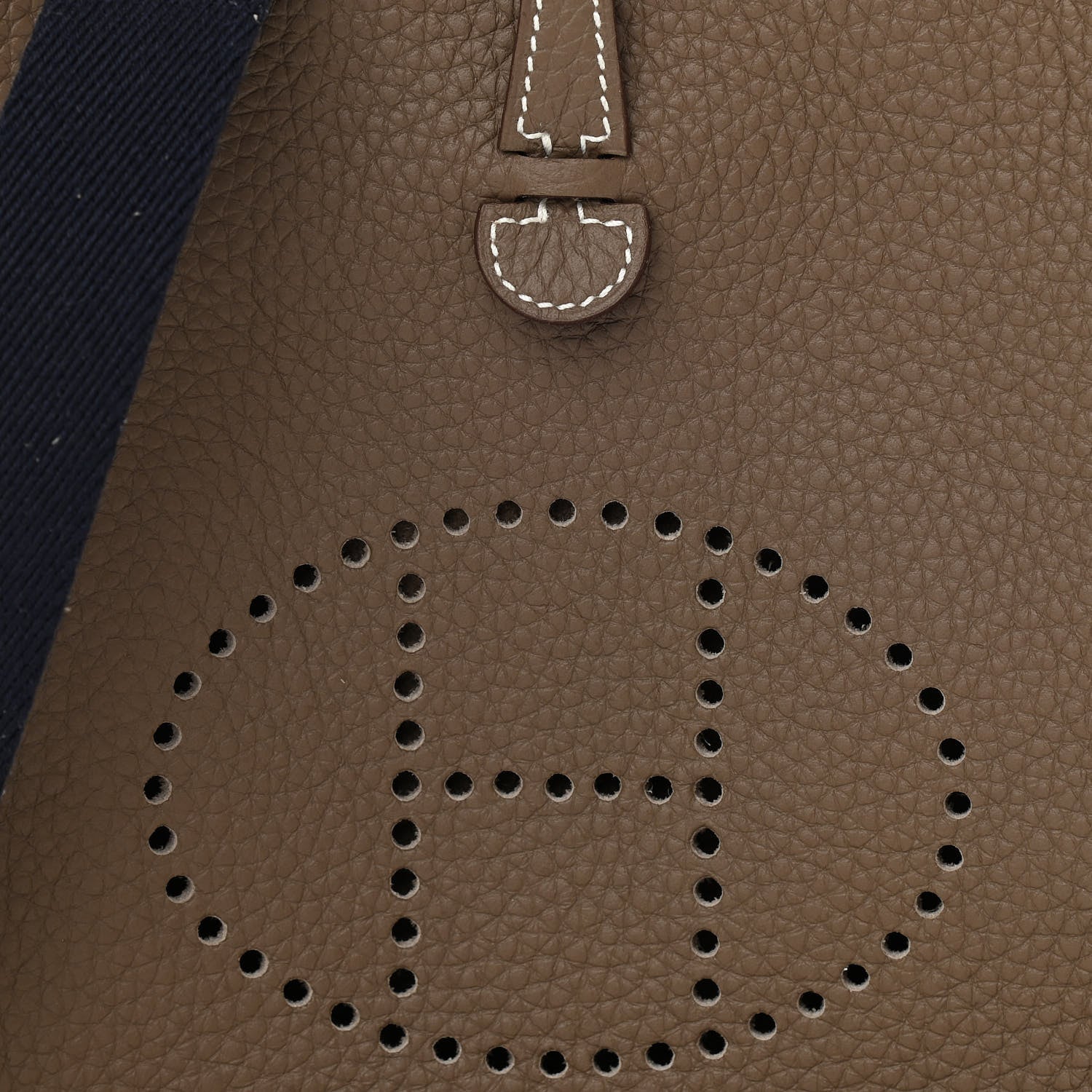 Hermes Taurillon Clemence Amazone Evelyne TPM Etoupe Bleu Indigo 8 of 11