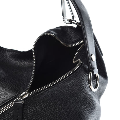Proenza Schouler Pebbled Calfskin Medium Zip Hobo Black 11 of 20