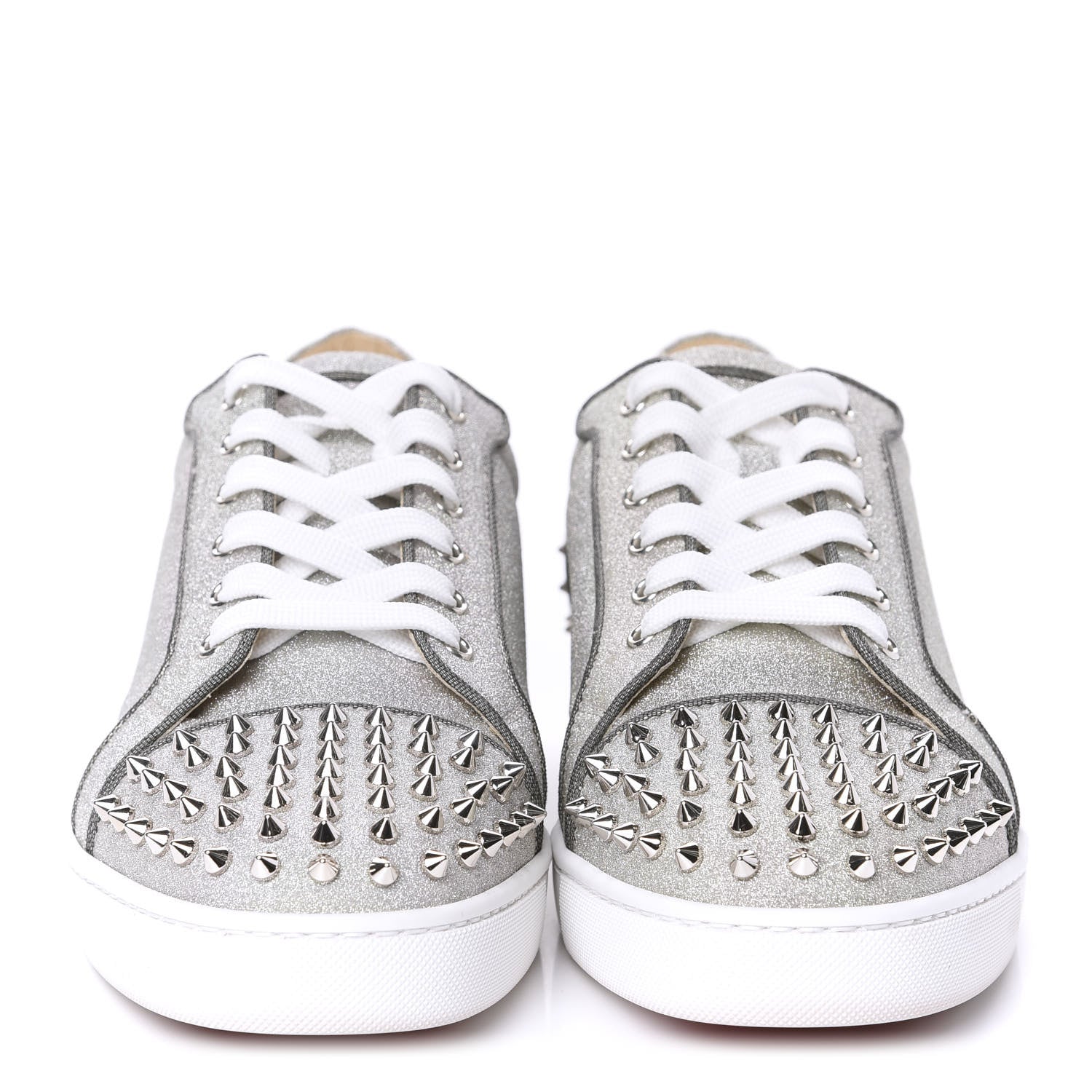 Christian Louboutin Glitter Sunset Mens Seavaste 2 Orlato Flat Sneakers 46 Silver 2 of 10
