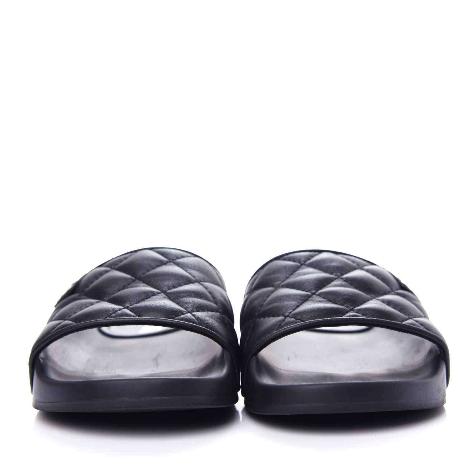Chanel Lambskin Quilted CC Mules Sandals 35 Black 2 of 11