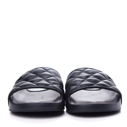 Chanel Lambskin Quilted CC Mules Sandals 35 Black 2 of 11