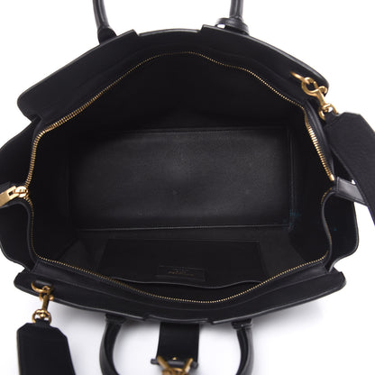 Saint Laurent Calfskin Suede Small Monogram Downtown Cabas Black 5 of 15