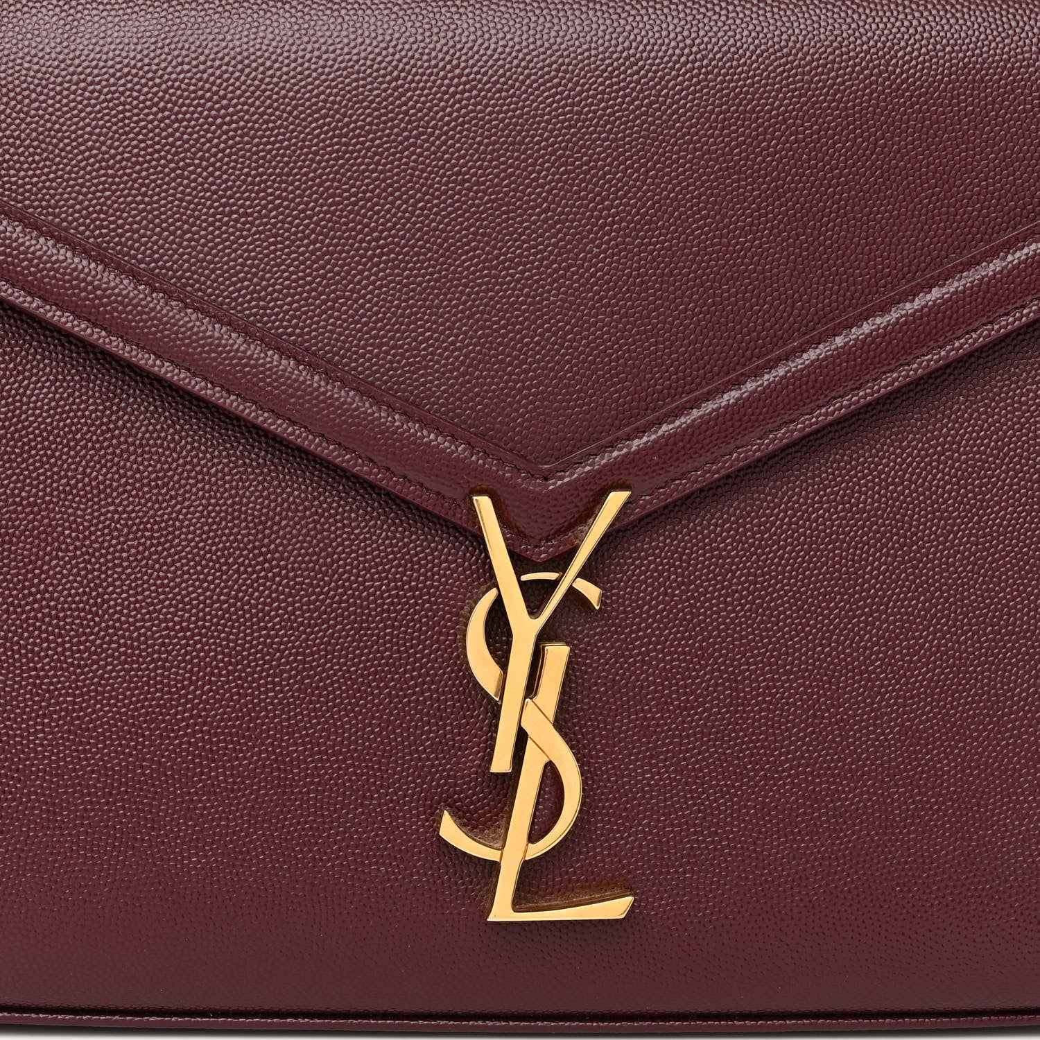Saint Laurent Grain de Poudre Medium Classic Monogram Cassandra Top Handle Rouge Legion 7 of 15