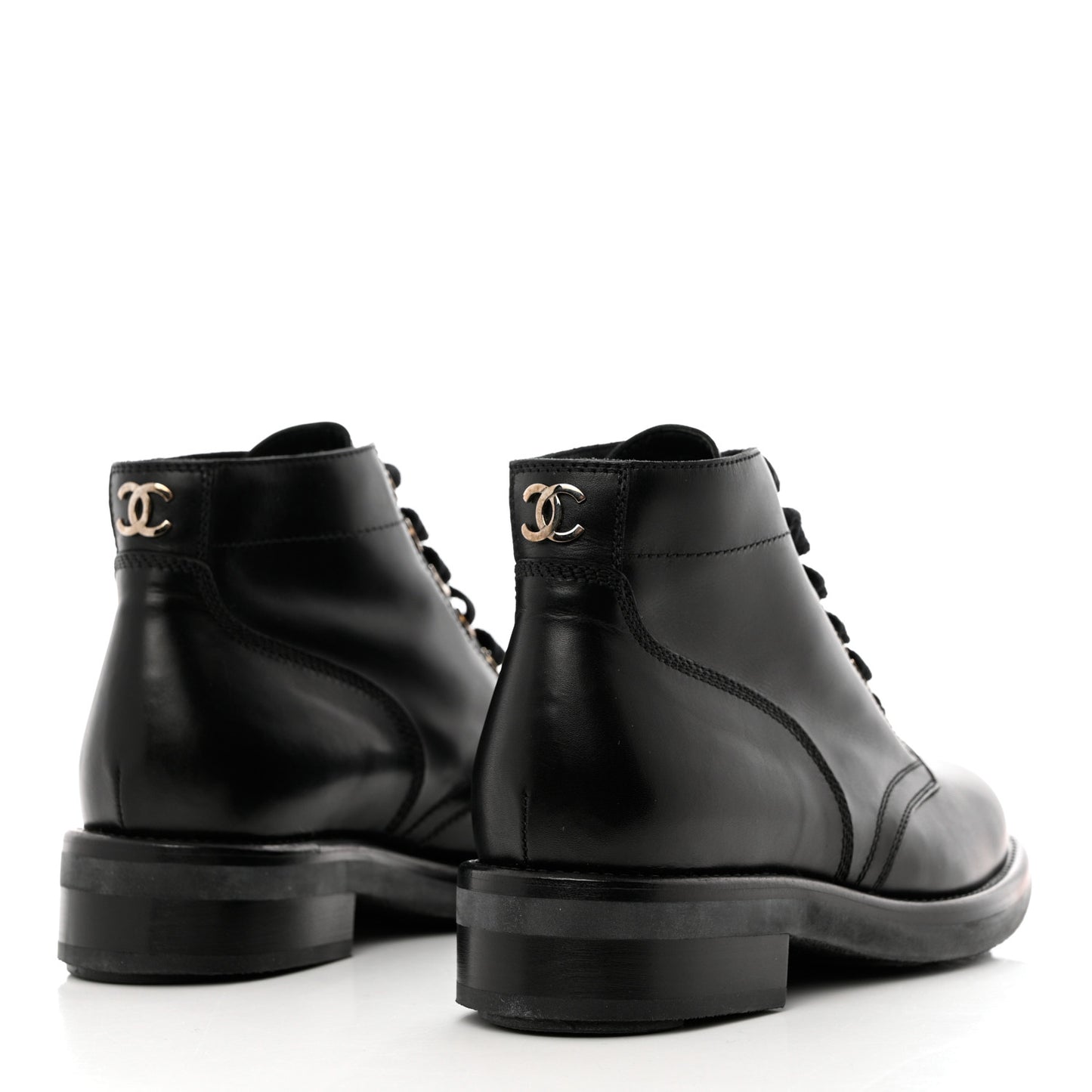 Calfskin Short Boots 36.5 Black