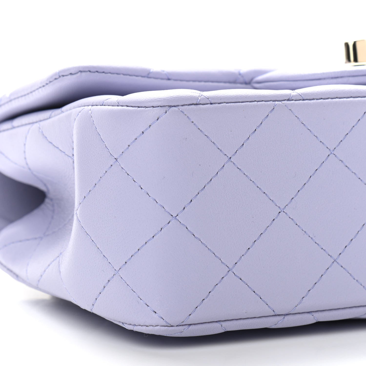 Chanel Lambskin Quilted Mini Top Handle Rectangular Flap Light Purple 9 of 10