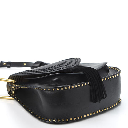 Chloe Calfskin Braided Medium Hudson Shoulder Bag Black 3 of 11