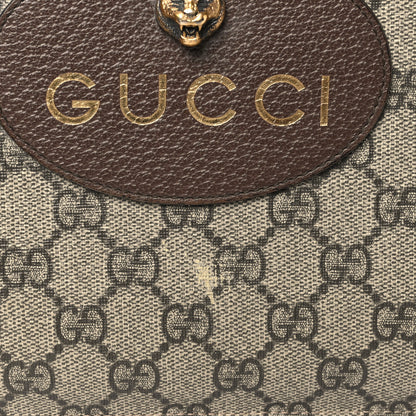 Gucci GG Supreme Monogram Neo Vintage Zip Wristlet Pouch Beige New Acero Crop 10 of 10