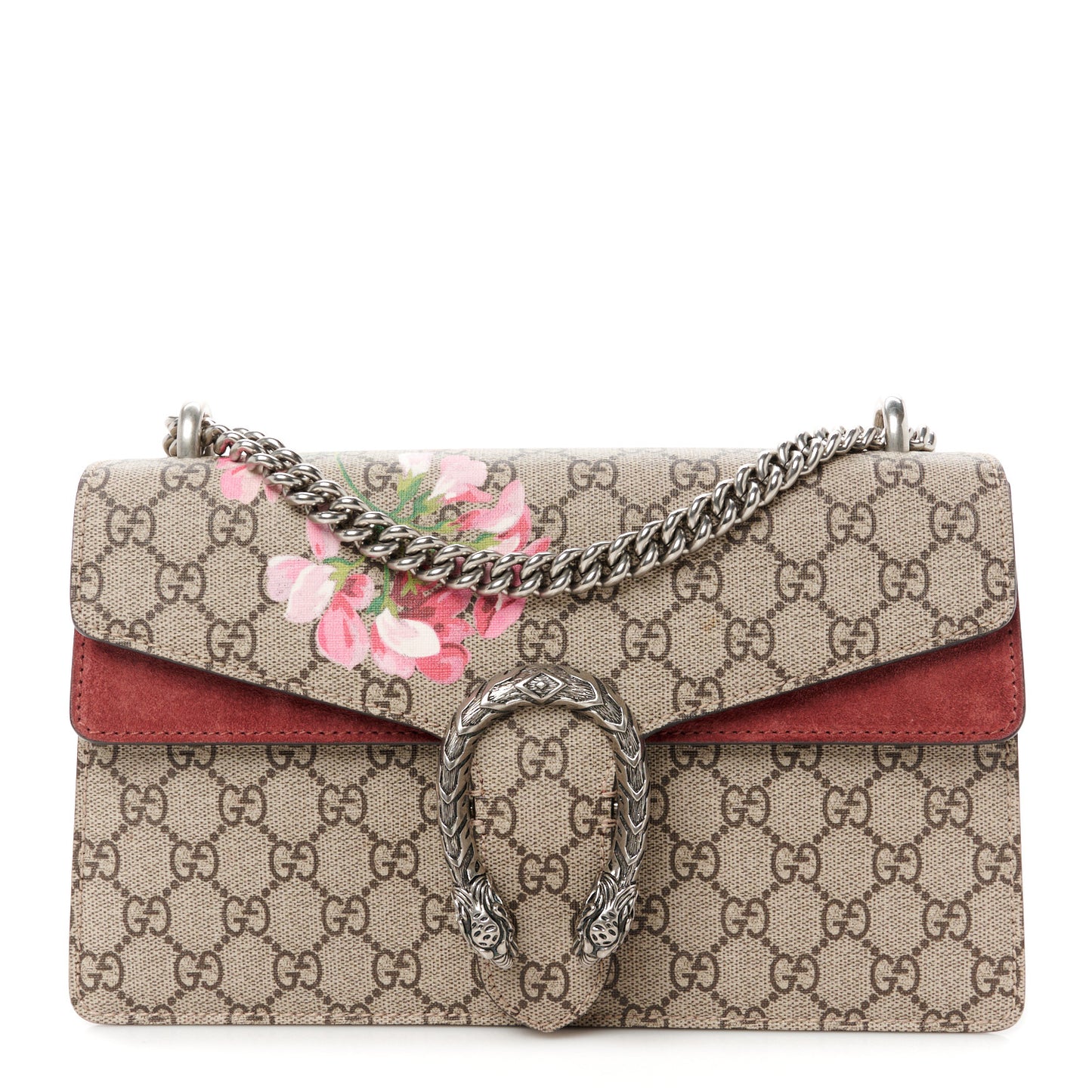 GG Supreme Monogram Blooms Small Dionysus Shoulder Bag Beige Multicolor Dry Rose