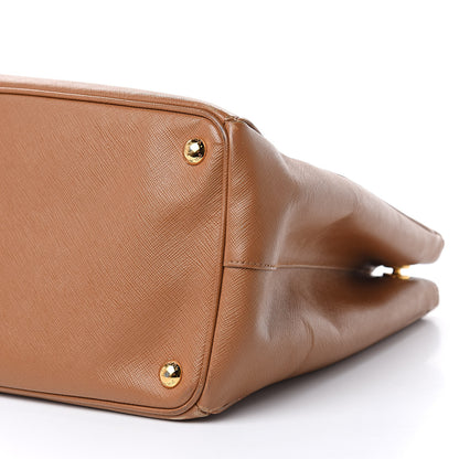 Prada Saffiano Large Galleria Double Zip Tote Caramel 9 of 22