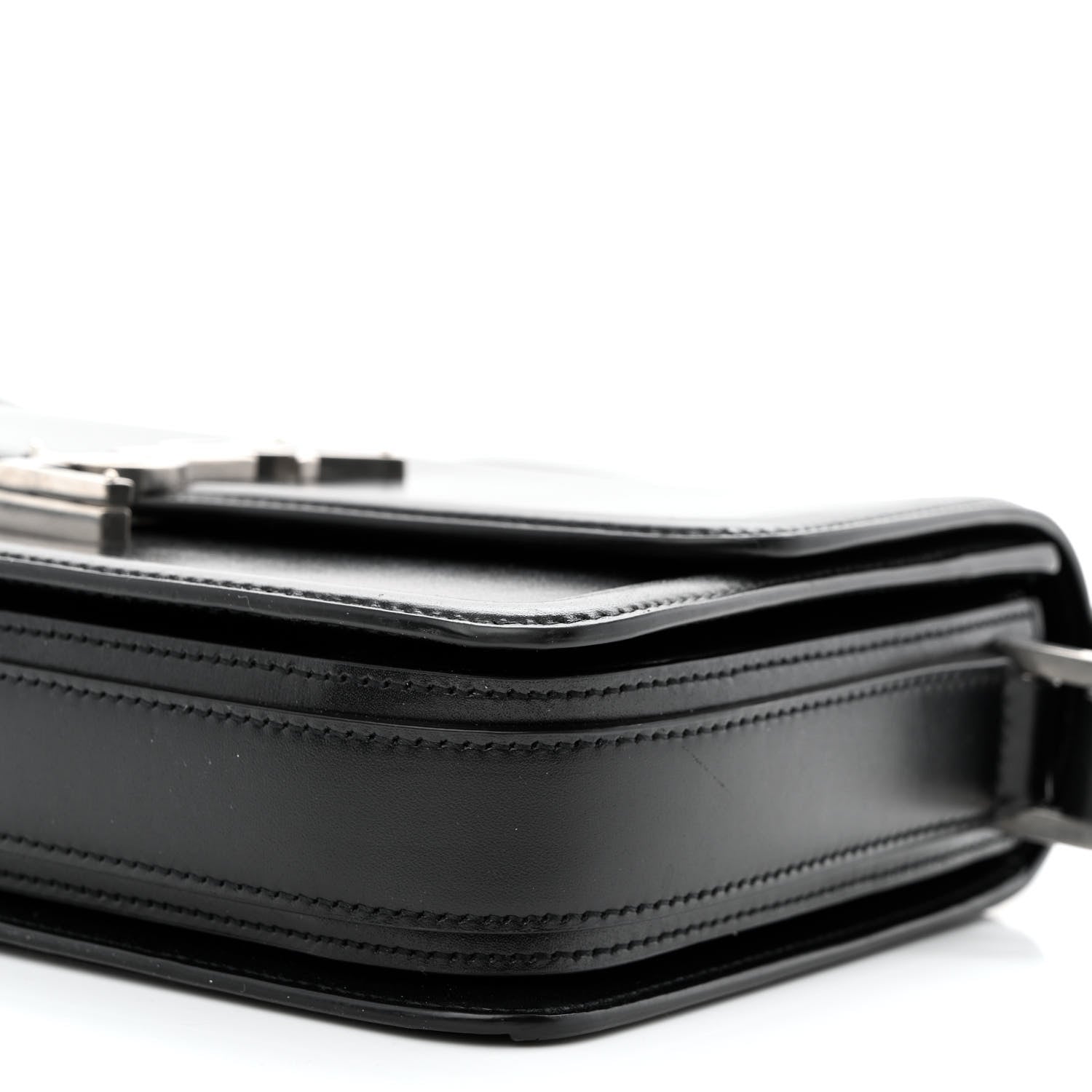 Saint Laurent Box Calfskin Monogram Medium Solferino Satchel Black 10 of 10