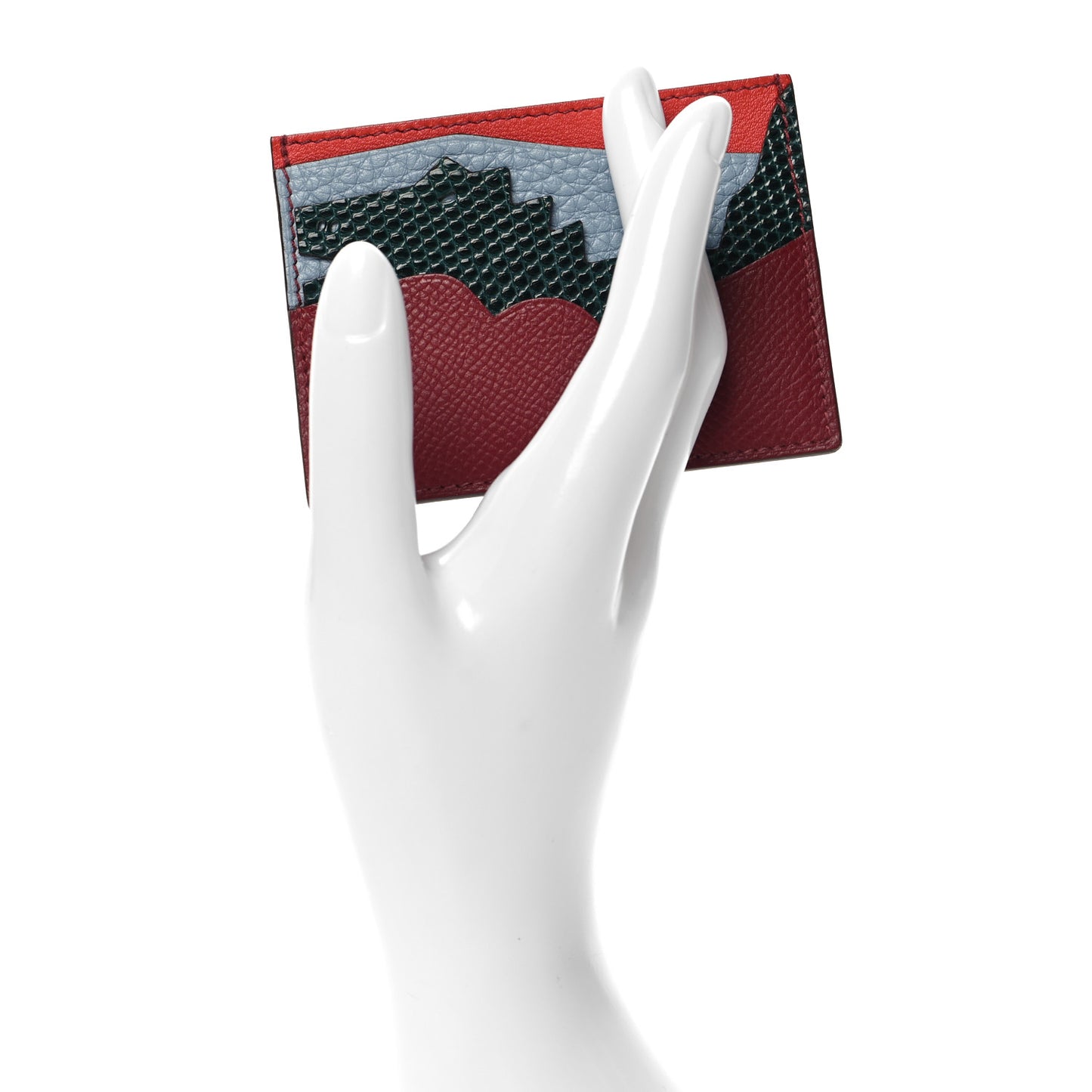 Epsom Evercolor Lizard Taurillon Clemence Histoire Naturelle Card Holder Multicolor
