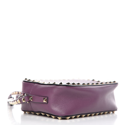 Valentino Garavani Calfskin Rockstud Camera Crossbody Bag Purple 4 of 10