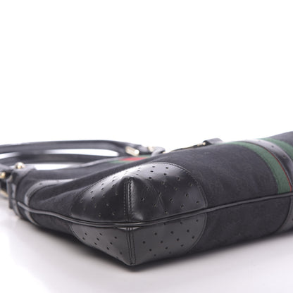 Gucci Monogram Web Reins Shoulder Bag Black 8 of 10