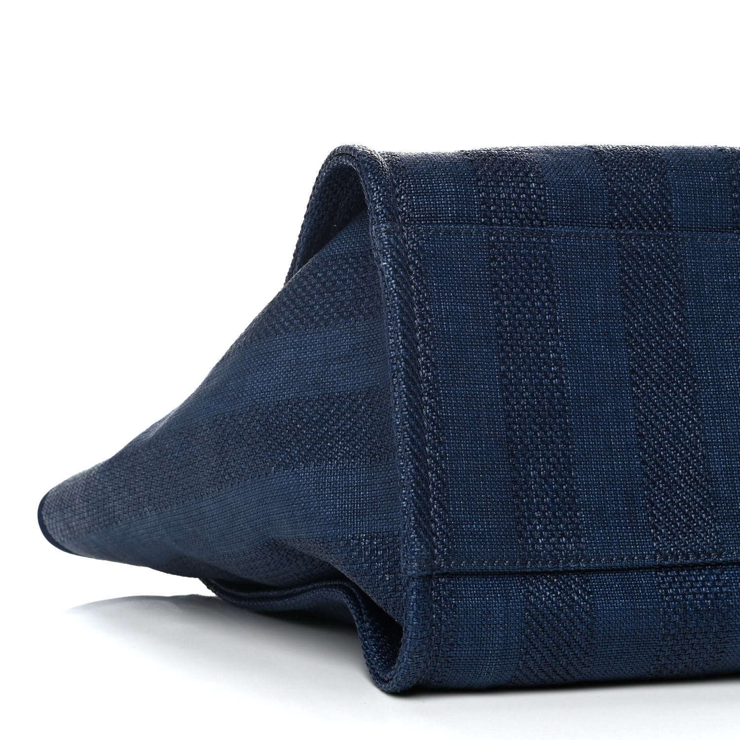 Chanel Mixed Fibers Striped Medium Deauville Tote Navy Blue 9 of 11