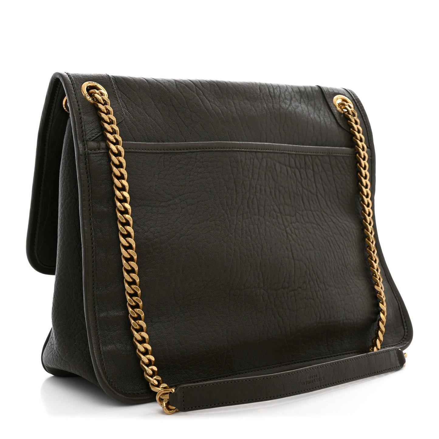 Grained Lambskin Monogram Large Niki Chain Satchel Light Musk