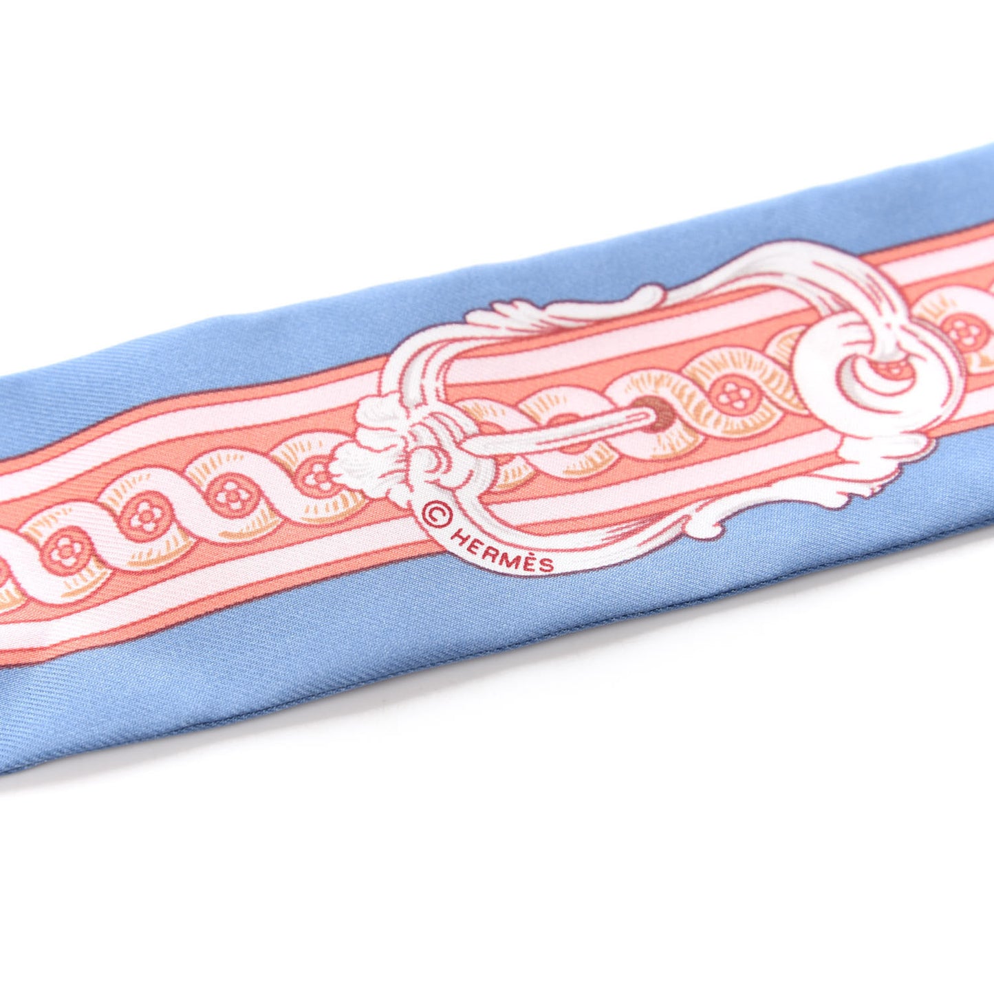 Silk Bride De Cour Twilly Blue Jean Rose White