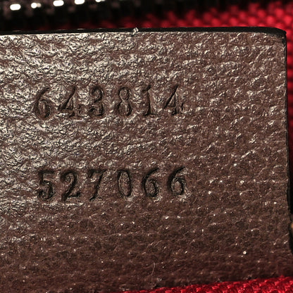 Gucci GG Supreme Monogram Textured Dollar Calfskin Small Detail Tote Beige Ebony New Acero 7 of 14