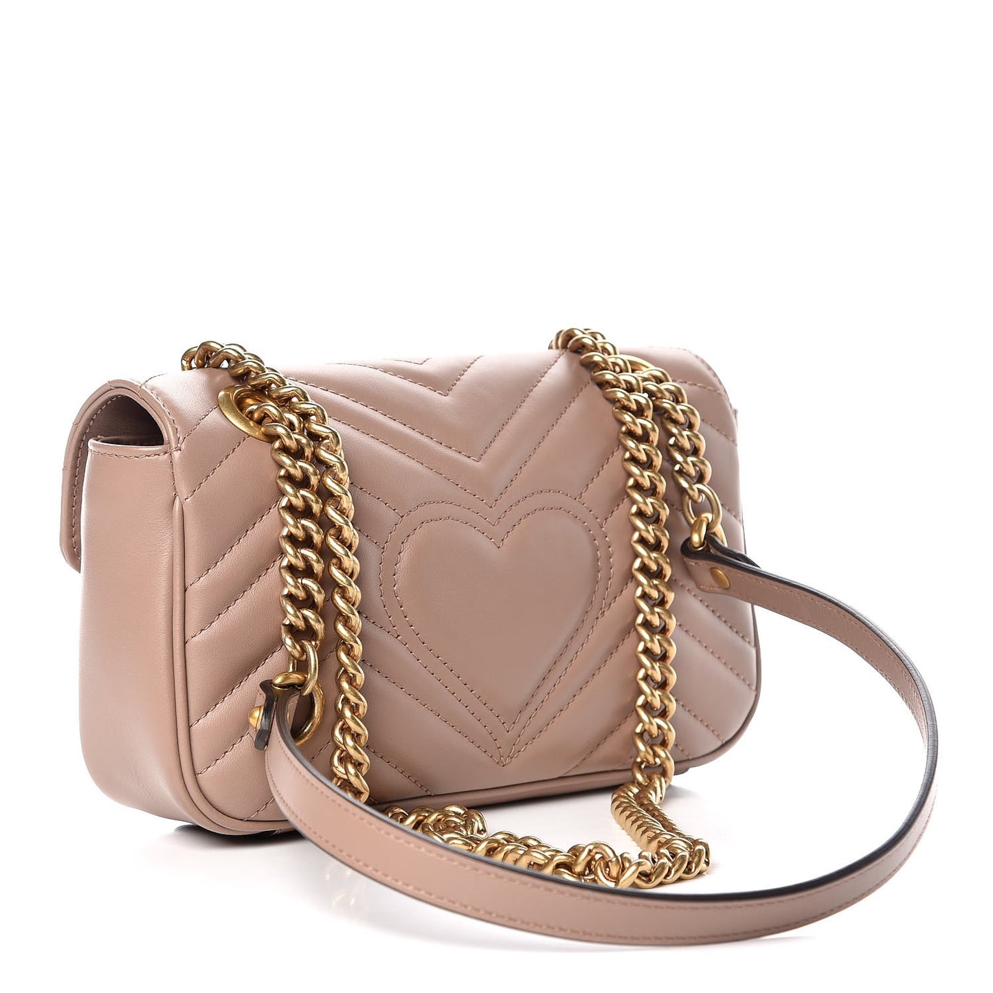 Calfskin Matelasse Mini GG Marmont Shoulder Bag Porcelain Rose
