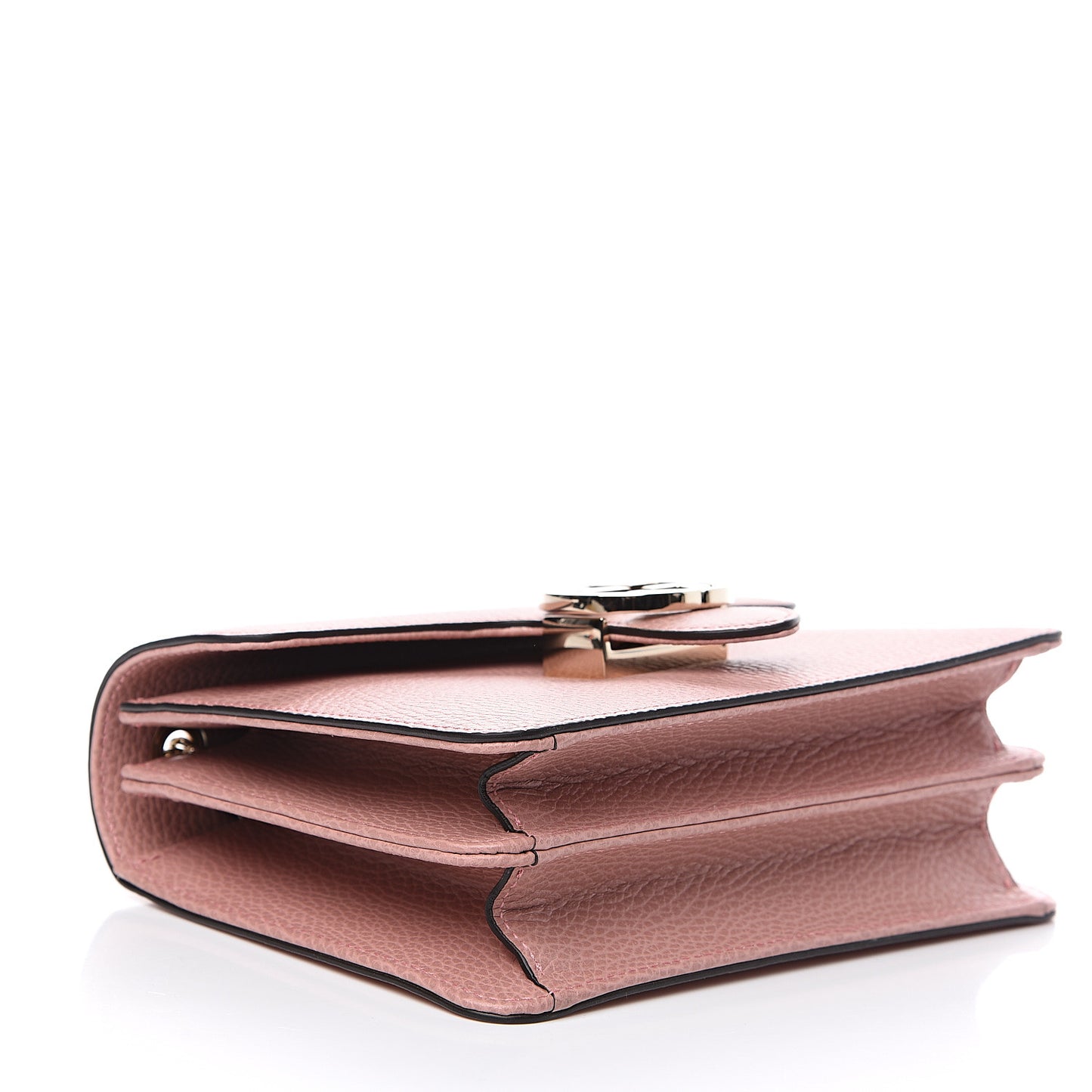 Dollar Calfskin Small Interlocking G Shoulder Bag Soft Pink