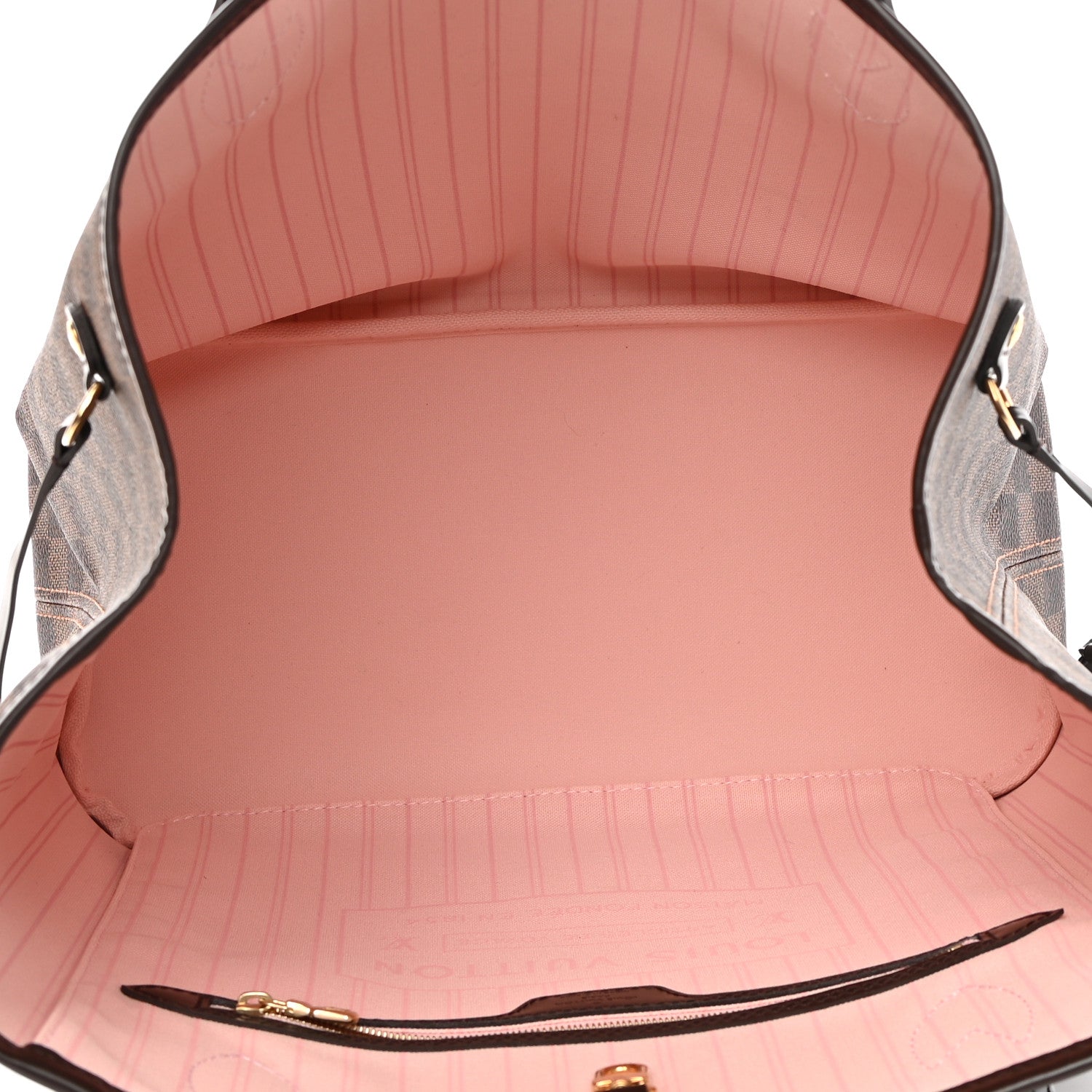Louis Vuitton Damier Ebene Neo Neverfull MM Rose Ballerine 5 of 11