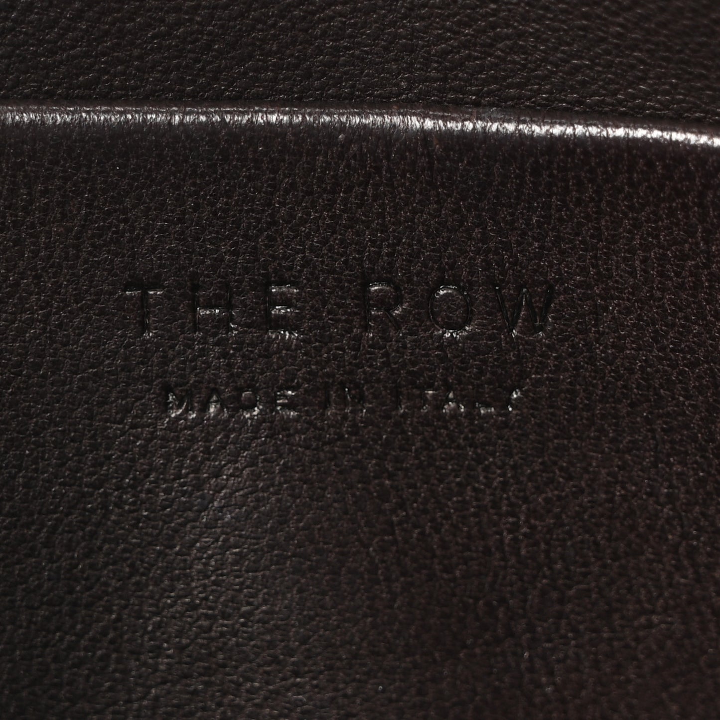 Grained Calfskin Rene Crossbody Dark Brown