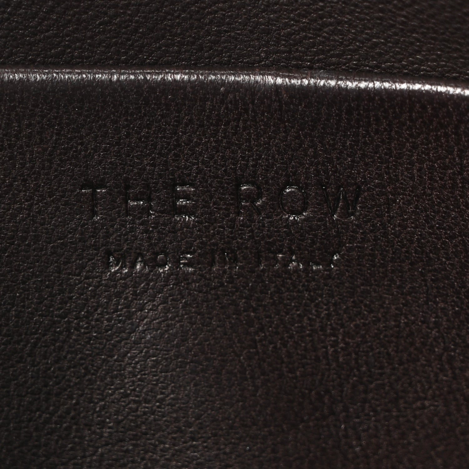 The Row Grained Calfskin Rene Crossbody Dark Brown 6 of 9