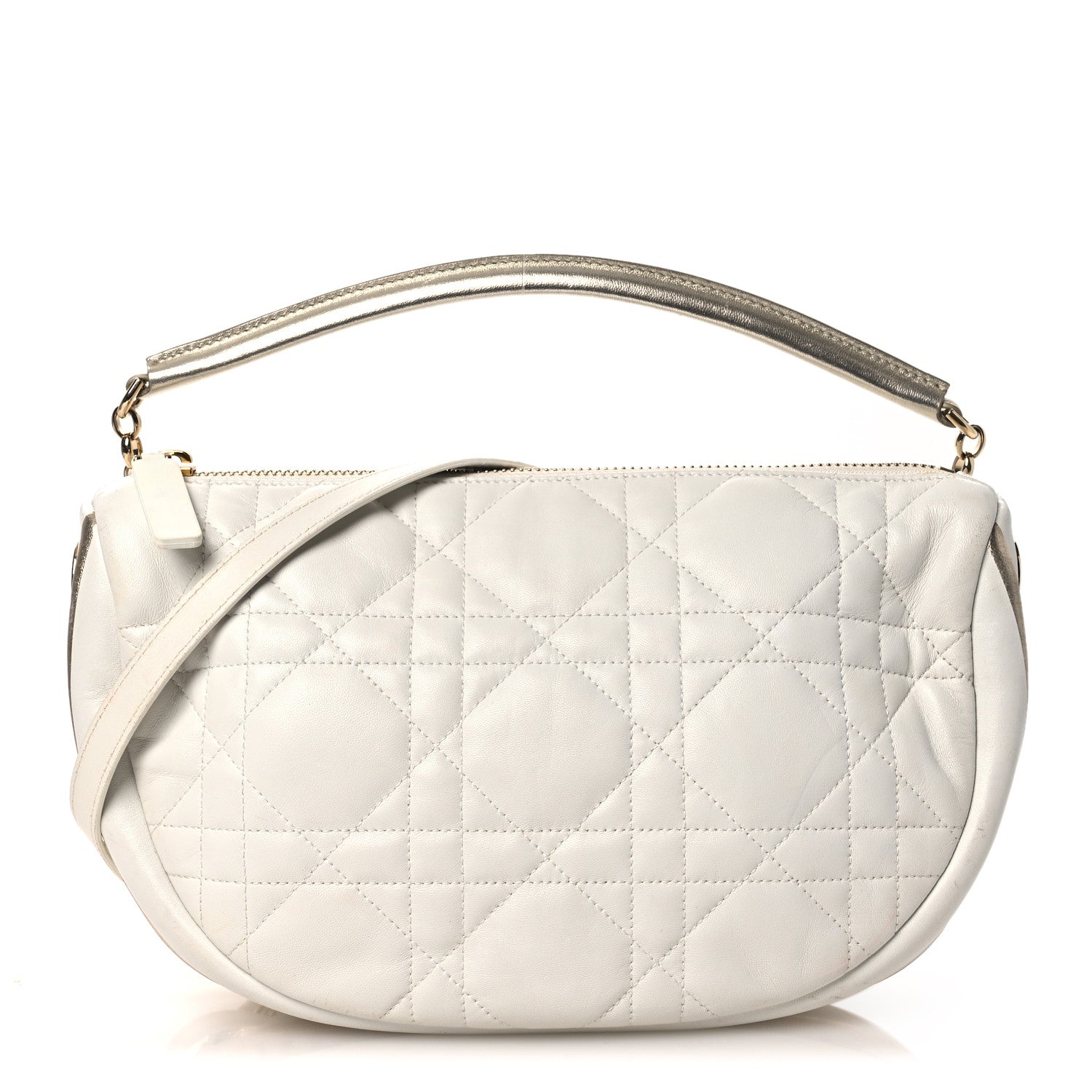 Christian Dior Lambskin Cannage Medium Dior Vibe Hobo Bag Latte 1 of 16