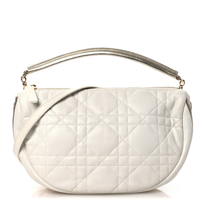 Christian Dior Lambskin Cannage Medium Dior Vibe Hobo Bag Latte 1 of 16