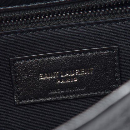 Saint Laurent Crinkled Calfskin Matelasse Monogram Medium Niki Chain Satchel Black 6 of 9