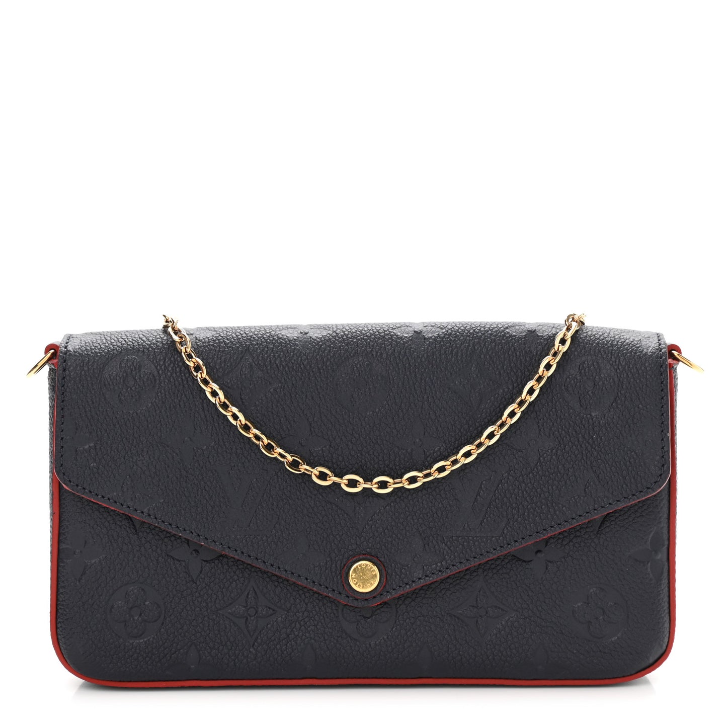 Empreinte Pochette Felicie Chain Wallet Marine Rouge