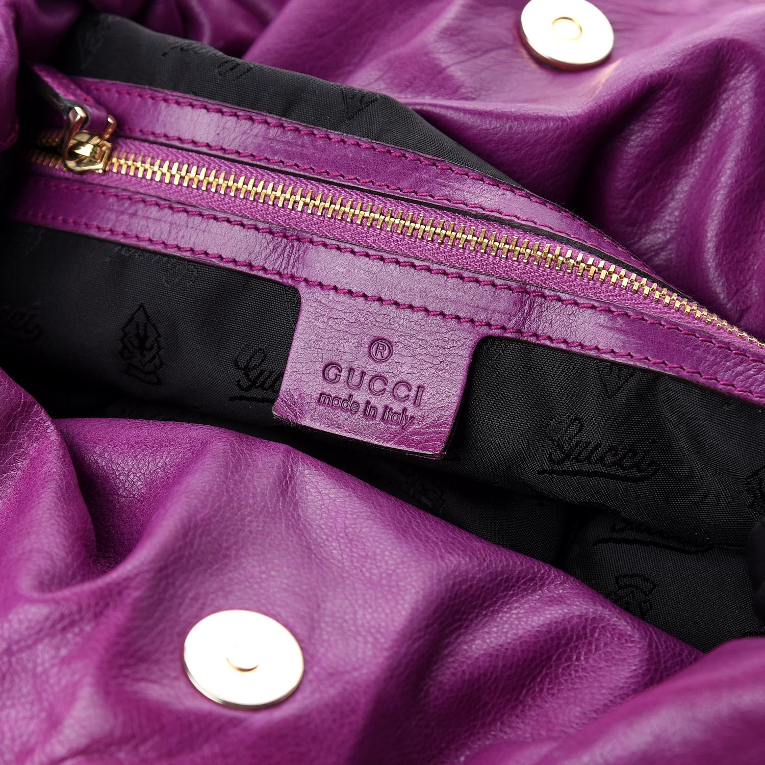 Gucci Calfskin Medium Hysteria Top Handle Bag Purple 9 of 11