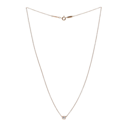 Tiffany 18K Rose Gold Diamond .24ct Elsa Peretti Diamonds by the Yard Pendant Necklace 3 of 6