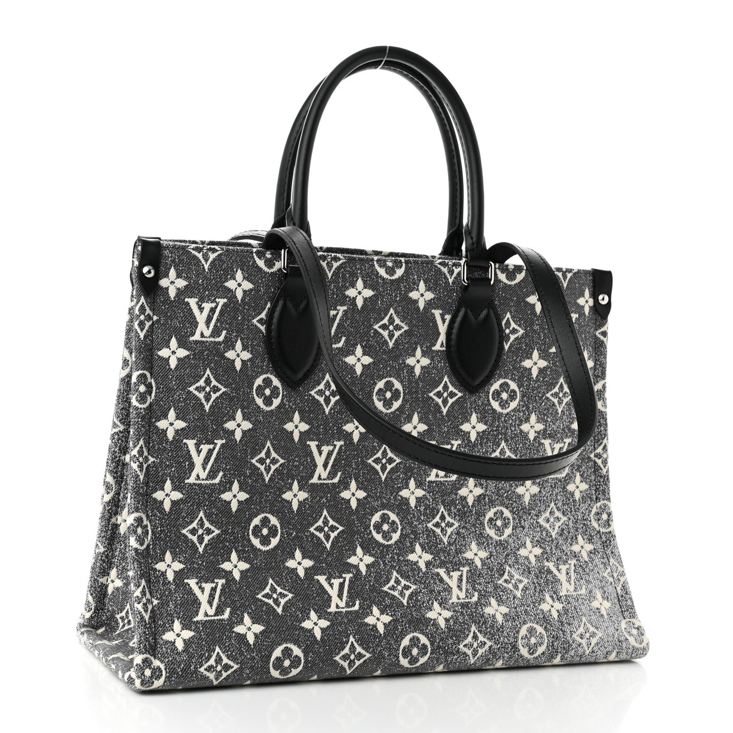 Monogram Jacquard Denim Onthego MM Black