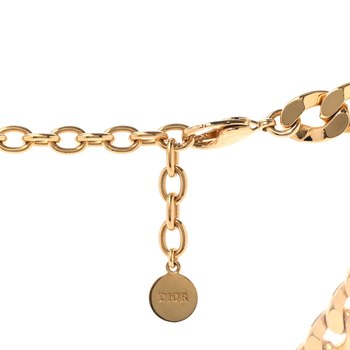 Metal CD Choker Necklace Gold