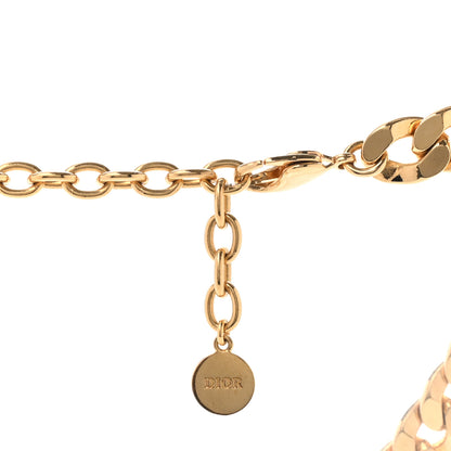 Christian Dior Metal CD Choker Necklace Gold 4 of 5