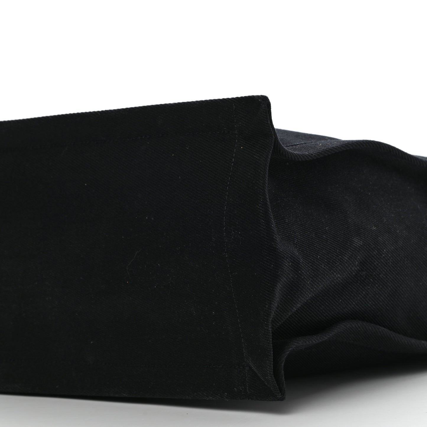 Linen Calfskin Rive Gauche North South Tote Black
